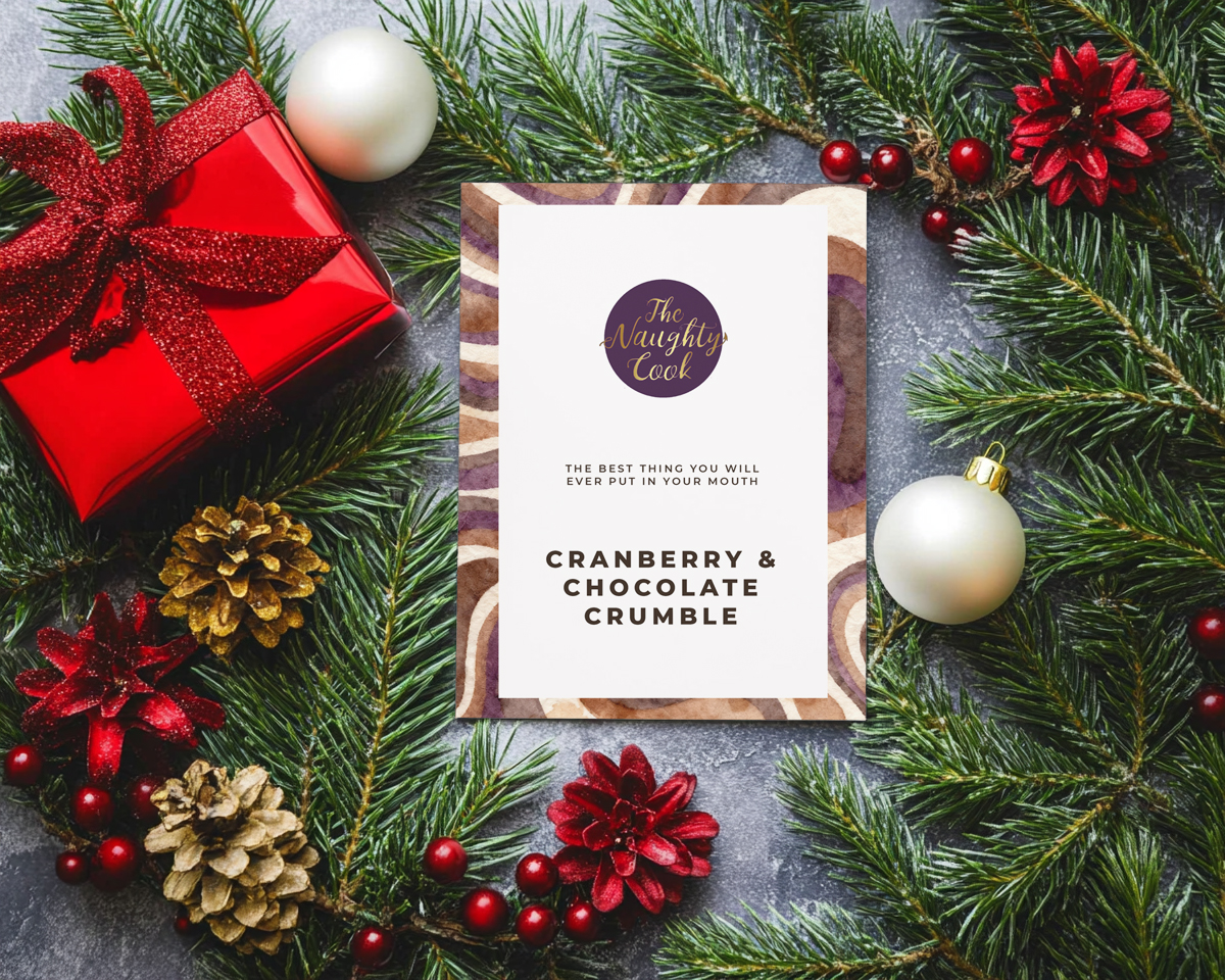 Luxury festive crumble gift box – Cranberry & White Chocolate handmade traybakes