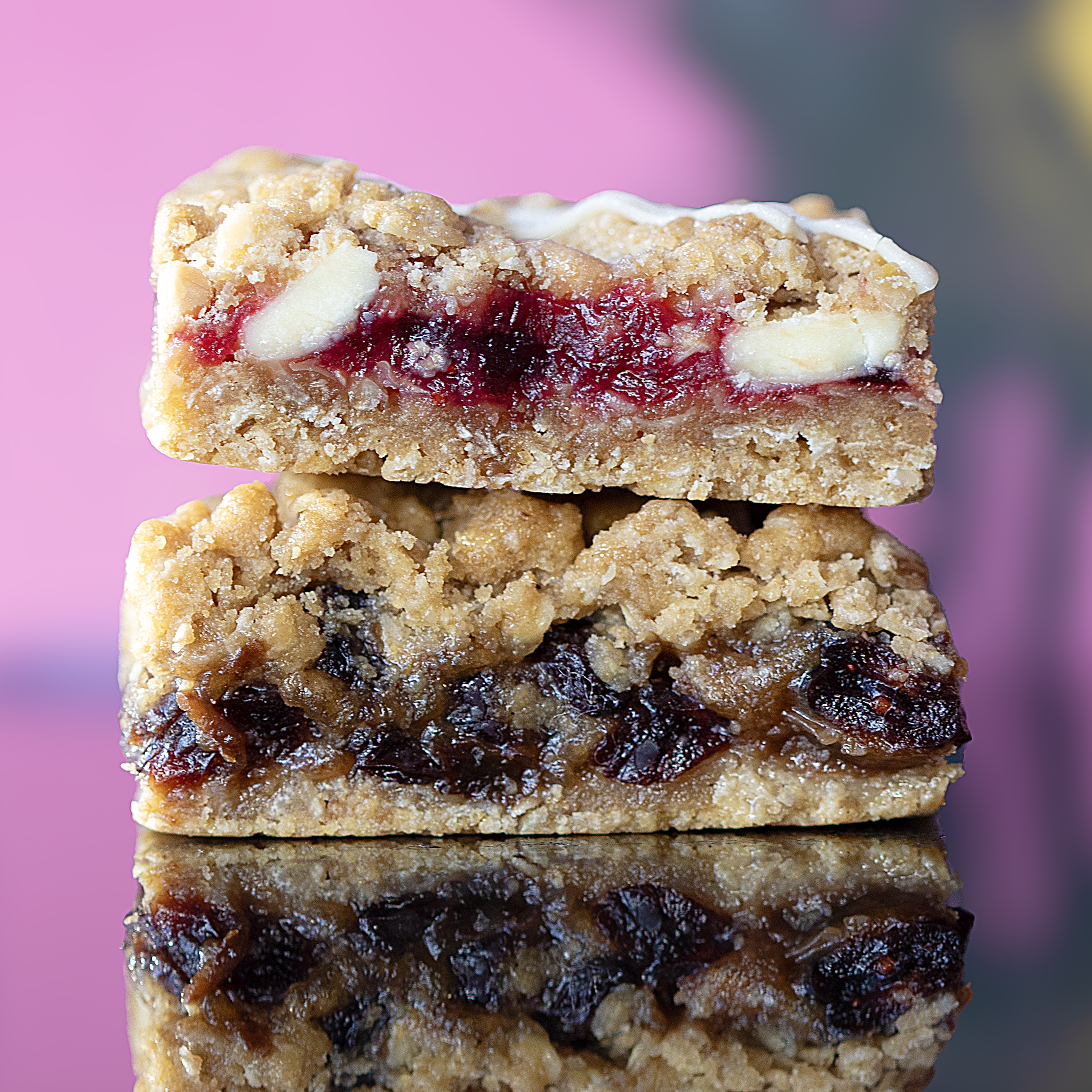 Festive Crumble Selection by The Naughty Cook – handmade Mince Pie and Cranberry & White Chocolate crumble slices
