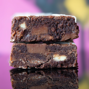 Triple Chocolate Brownies by The Naughty Cook – handmade Belgian chocolate brownie box of 8