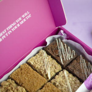 Custom brownie and crumble selection box – choose your flavours