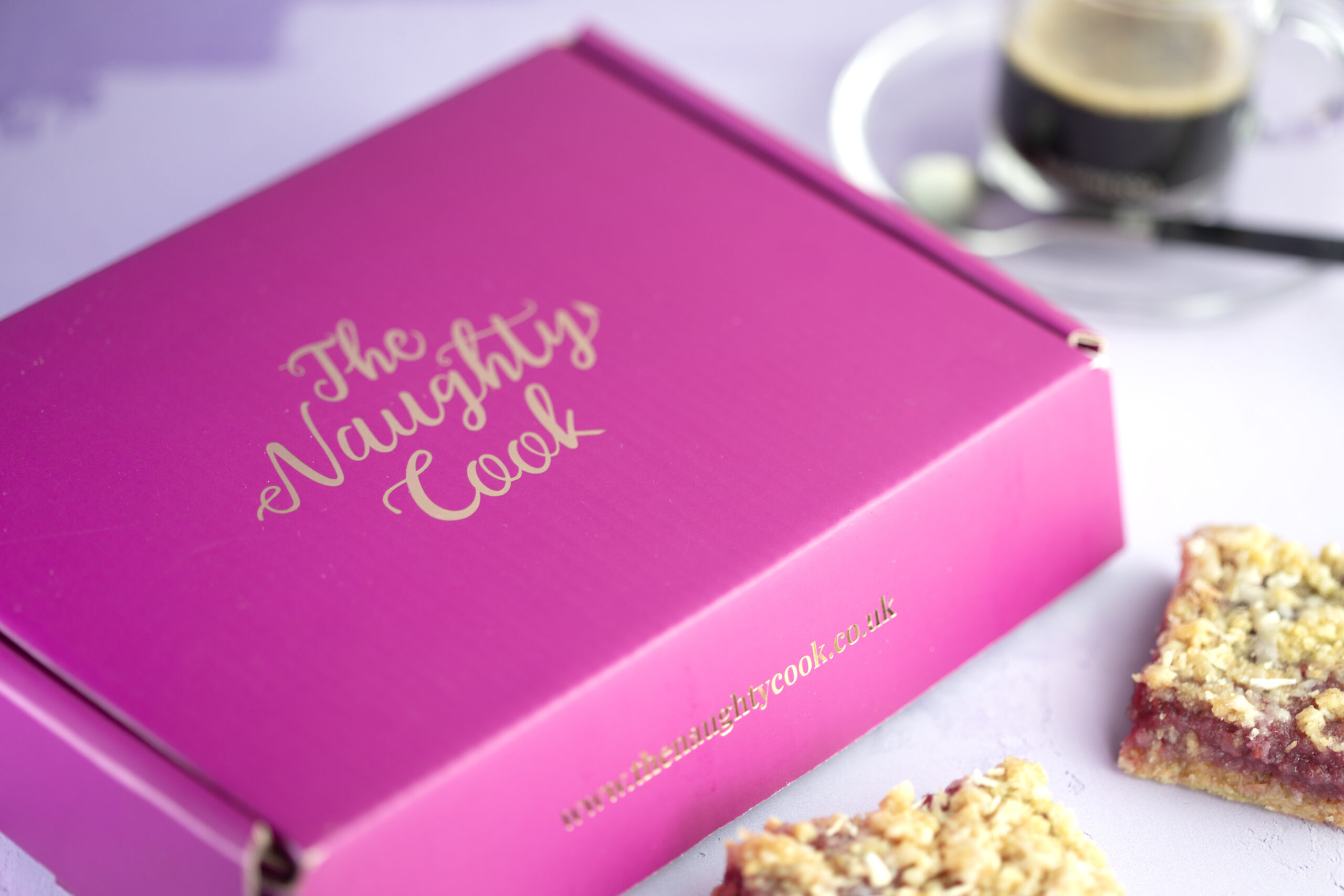 Raspberry and coconut box closed
