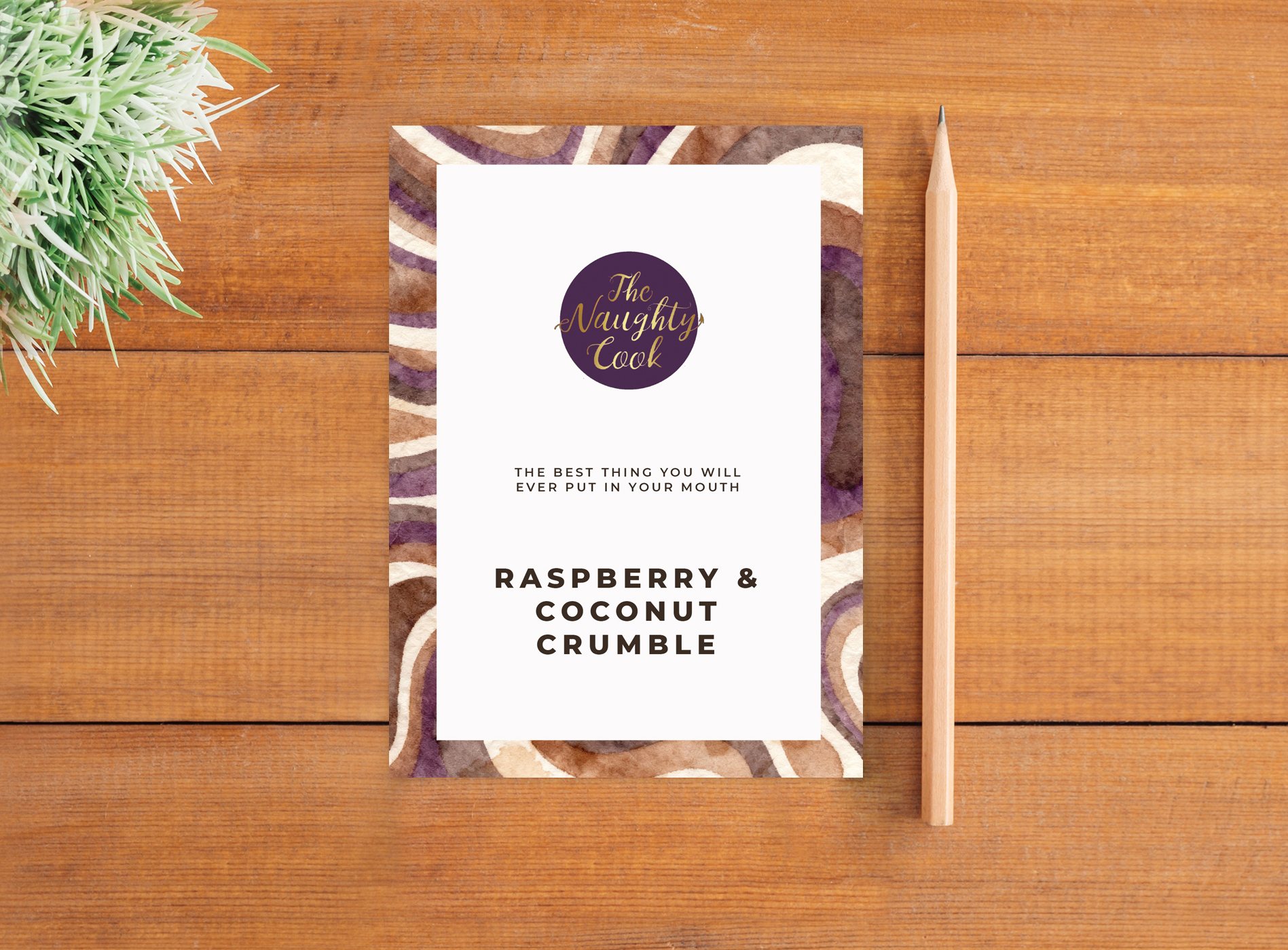 Raspberry and coconut card