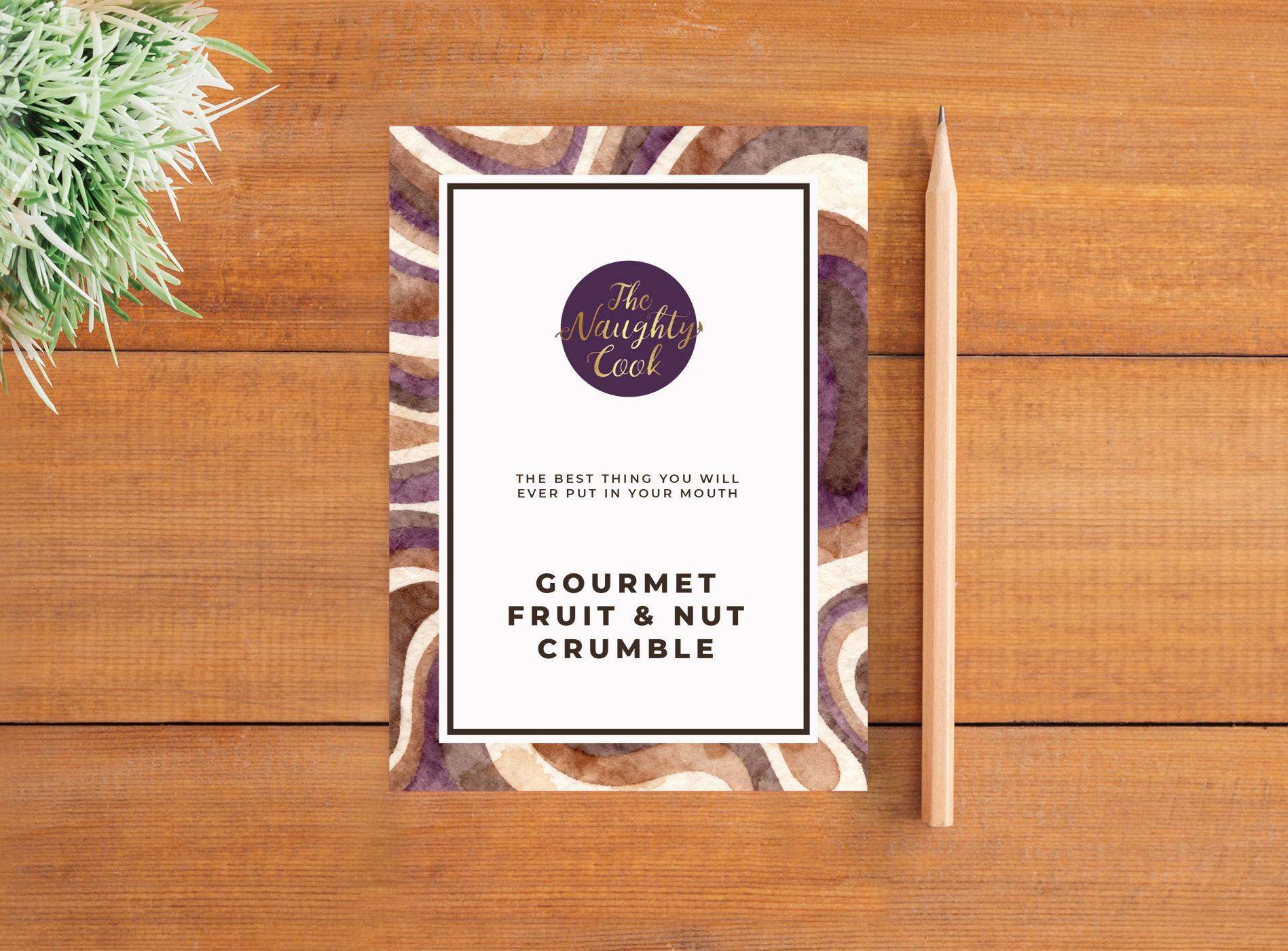 Ingredient card for fruit and nut crumbles.